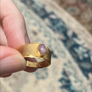 🖤5/$25 Vintage Gold and Purple gemstone Stone Ring